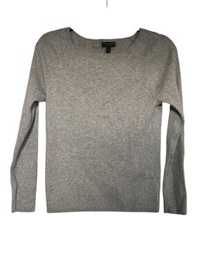Banana Republic Light Gray Ribbed Crewneck Sweater (Large)